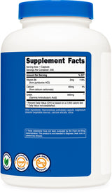 Nutricost GABA (Gamma Aminobutyric Acid) + Vitamin B6, 500mg per Serving, 240 Capsules