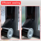 Birllaid Black Window Sealing Tape, Window AC Insulation Tape, 3 Inch x 65 FT Waterproof Blocker for Cold Heat Air, Windproof, No Residue Strong Adhesive