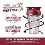 HELIMIX 1.5 Vortex Blender Shaker Bottle Holds Upto 20oz | No Blending Ball or Whisk | USA Made | Portable Pre Workout Whey Protein Drink Shaker Cup | Mixes Cocktails Smoothies Shakes | Top Rack Safe