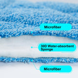 HHQ Microfiber Carpet Bonnet Pads Compatible with Oreck Orbiter Pads and Brushes, 12" & 13" Floor Buffer Pads, 2 Pack