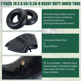 FLKQC 2Pcs 18X8.50/9.50-8 Inner Tubes with TR-13 Valve Stem