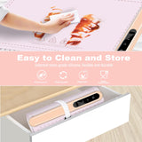 Warming Mat for Food Warmer Heating: Electric Silicone Hot Trays & Warm Buffer Plate 7-Level Temperature Control,Foldable Heat Pad,Keep Dishes Heater,Gift for Kitchen & Party - Rose Quartz