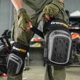 GRENPRO Professional Knee Pads for Work,Heavy Duty Thick Foam Knee Pads Tools, Knee Pad with Soft Gel Cushion for Construction, Work, Flooring, Gardening, Cleaning, Tiling,Gray