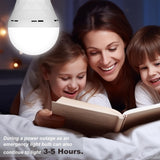 Ostwiki Rechargeable Emergency Light Bulbs 6 Pack Battery Operated Backup Light Bulbs for Power Outage Camping 9W E27 8500K Daylight Self-Charging Lamps for Home Hurricane Preparedness