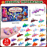 JOICEE 2026 Christmas Advent Calendar with Mini 3D Printed Dragon Animals