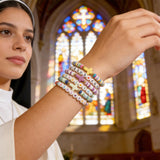 Shcsdr 40 Pcs Jesus Loves You & Cross Bracelets for Women