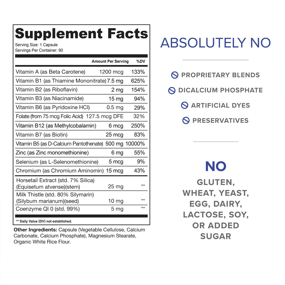 ClearZine Acne Pills for Teens & Adults | Clear Skin Supplement, Vitamins for Hormonal & Cystic Acne, 90 Caps