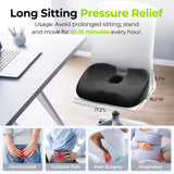 AUVON Innovative Donut Pillow Hemorrhoids Scientific Center Hole and Tailbone Cutout, Orthopedic Pain Relief Donut Seat Cushion for Coccyx, Sciatica, Postpartum Pregnancy, After Surgery Sitting Relief