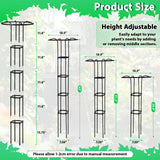 ElaraBerry 2 Pcs 63 Inch Garden Obelisk Trellis for Climbing Plants Outdoor, Mushroom Top Flower Trellis Rustproof Metal Tomato Trellises for Potted Plants Rose Climbing Vine Tomato Cucumber Grape