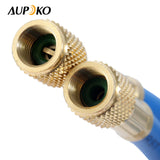 Aupoko R410A AC Refrigerant Charging Hoses, 60’’ R410A HVAC Charging Hose with 1/4’’ SAE Flare, with 800 PSI Working Pressure for R410A R22 R134A R12 R502 Air Condition System