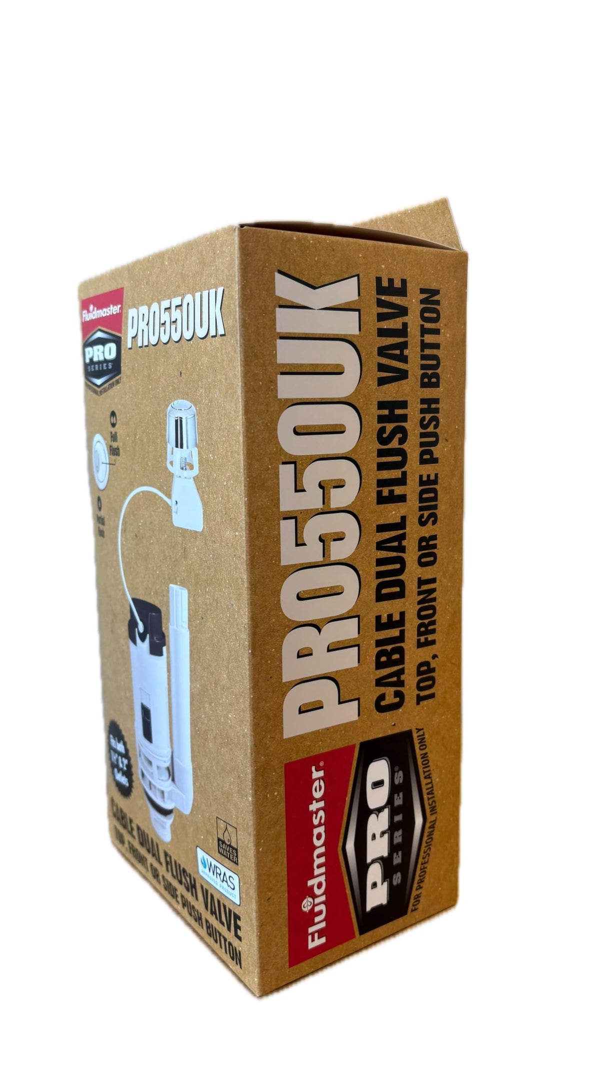 Fluidmaster PRO550UK Top/Side/Front Mounted Dual Flush Valve - White