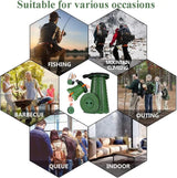 Fishboy Upgraded Collapsible Stool, 400lbs Max Weight, Lightweight But Sturdy, Portable Retractable Folding Telescoping Foldable Camping Stool for Adults Outdoor Fishing Hiking Gardening Travel BBQ