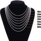 Fiusem Silver Cross Necklace for Men, Small Stainless Steel Pendant 26 Inch
