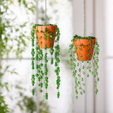 Suncalla 2pcs Beaded Plant Gifts for Plant Lovers Beaded Succulent Plants Sun Catcher Glass Leaf Beads Suncatcher for Window Hanging with Chain Bead Plants Crystal Sun Catchers Home (Classic Style)