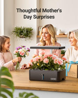 iDOO Hydroponics Growing System Kit 12Pods, Indoor Herb Garden with LED Grow Light, Built-in Fan, Auto-Timer, Adjustable Height Up to 11.3", for Home School Office, Gifts for Women Men Fathers