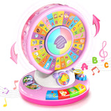 Toys for 1 2 3 Years Old Boys Girls, Musical Spin & Sing Alphabet Zoo with Lights & Sounds, Learning Educational Toys for Toddler 1-3, Christmas Birthday Gifts for Baby Kids Age 6-9-12-18 Months