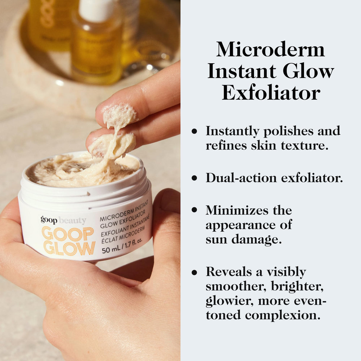 goop Beauty Microderm Exfoliator | Microdermabrasion Scrub to Smooth Textured Skin | Physical & Chemical Exfoliant | Micro-Exfoliating Minerals & Glycolic Acid | 1.7 fl oz
