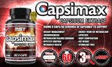 MST Capsimax Supplement 100mg V Capsules, 60 Servings Clinically Dosed Weight Management, Thermogenic, Appetite Control, Calorie Burning, Metabolic Health, Stimulant Free. BSCG Certified
