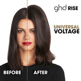 ghd Rise Volumizing Hot Hair Brush ― Professional Volumizing Hot Hair Brush for Dry Hair for Maximum Lift with Safer-for-Hair Optimum Styling Temperature ― Black