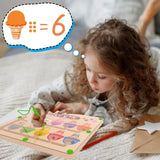 MTYOKILN Magnetic Color & Number Maze - Montessori Toys for 3 4 5 Year Old