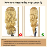 KERUISI 26 Inch Honey Blonde Wig Human Hair 200% Density 13x6 Body Wave Pre Plucked Glueless HD Transparent Lace Frontal Wigs Human Hair for Women