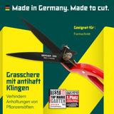 BERGER Grass Shears – Lawn Edging Clippers with Self-Sharpening Anti-Stick Blades, Forged Steel Construction, Ambidextrous Design, Ring Clasp for Hanging Storage – 2200