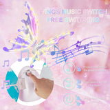 Kardeep Electric Fairy Wings for Girls, Moving Butterfly Wings with LED Lights and Music, light up fairy wings for Dogs for Birthday Halloween Christmas and Party Cosplay Dress Up Attire