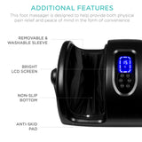 Best Choice Products Heated Shiatsu Foot Massager for Pain Relief, Plantar Fasciitis, Neuropathy, Blood Circulation w/Compact Design - Satin Black