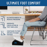Foot Rest for Under Desk at Work - Memory Foam Office Foot Stool & Under Desk Footrest Leg Elevation Pillow for Gaming & Home Office, Supports Posture