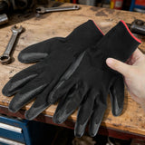 bulkisbargain 72 Pairs Gardening Gloves for Men Women Rubber Coated Breathable Garden Gloves Black