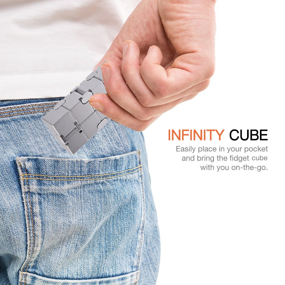JOEYANK Fidget Cube Metal Infinity Cube for Stress and Anxiety Relief/ADHD
