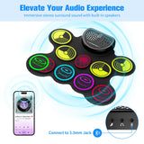 Miortior Electronic Drum Set, 10 Pads Roll-up Drum Practice Pad with Drum Pedals & Sticks, Built-in Speaker with Headphone Jack, Great Christmas & Birthday Gift for Kids