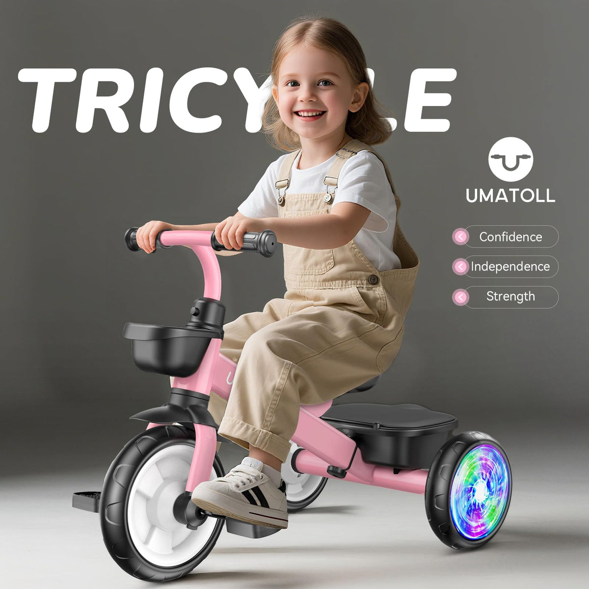 Umatoll Tricycle for 2-5 Year Old, Birthday Gift for Girl Age 2-4