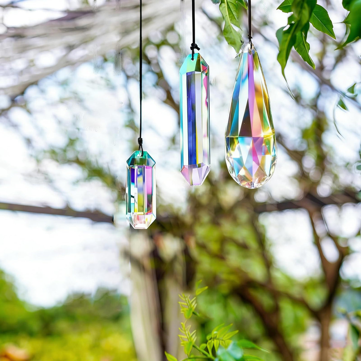 OneraOner Prism Crystal Suncatcher,3Pcs Rainbow Maker for Window Hanging