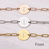 Medical Alert ID Bracelet for Women, Paperclip Adjustable Customized Medic Jewelry 18k Gold Rose Silver, Personalized Engraving, Hypoallergenic Waterproof, Includes Gift Box & Med ID Wallet Card