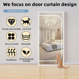 Upgraded Pet Screen Door,Fits Door Opening Size 40''x 95'',Thickened Cat Resistant Mesh Screen Door for Living Room,Kitchen,Bedroom,Cat Introduction Screen with Zipper Closure.