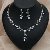 CSY Elegant Cubic Zirconia Bridal Jewelry Sets Wedding Birdes Bridesmaids