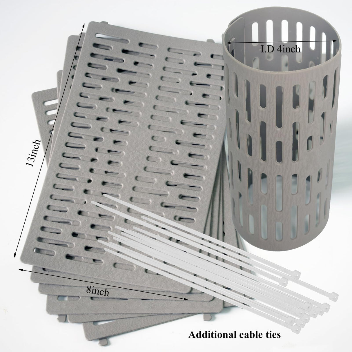 Plastic Tree Trunk Protectors, Nursery Mesh Bark Guard - 6 Pack