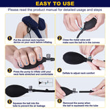 Neck Stretcher, Cervical Traction Device, Neck Traction Device, Cervical Neck Traction Device for Neck Pain Relief, Adjustable Inflatable Neck Brace, Neck Decompression Home Use (Blue)