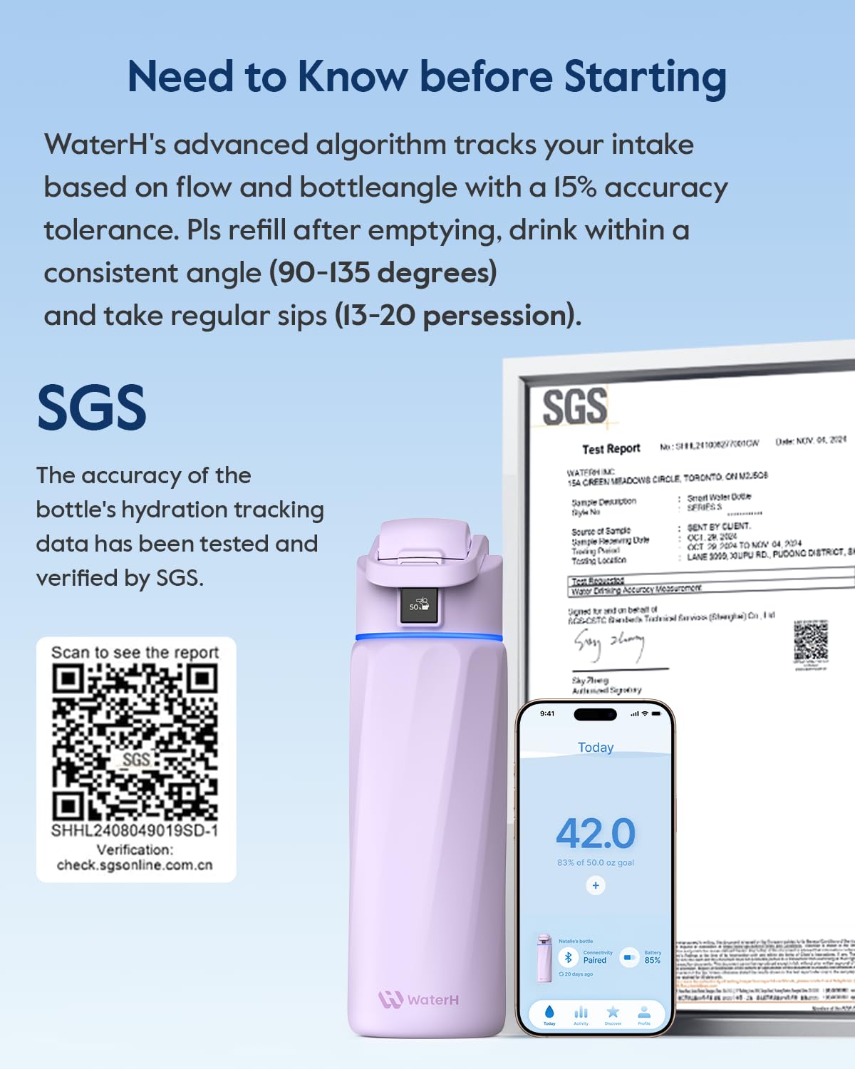 Boost Smart Water Bottle that Reminds You to Drink, 24oz BPA-Free Stainless Steel Vacuum Insulated Bottle, Wide Mouth Water Tracker Bottle with APP, Ideal Gift for Christmas, Halloween, New Year