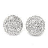 Men's XL 1/2 Inch Full Iced Cubic Zirconia Round Prong Setting Screw Back Earring BE 11403 S