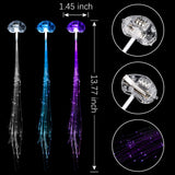 25 Pack Led Light Up Fairy Hair Accessories Braid Extension Clips for Women Girls, Glow in the Dark Party Favors Supplies Neon Rave Accessories Wig for Festival Halloween Christmas Birthday