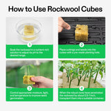 VIVOSUN 1.6" Rockwool Cubes, 4 Sheet of 112 Plugs Stonewool Starter