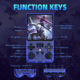 R36MAX Retro Handheld Game Console,64GB Open Source System Support 30+ Emulator Console,4.0 Inch IPS Screen Retro Gaming Console,4000mAh Battery,Portable Video Game Console for Christmas (Blue)