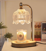 MEIXISUE Candle Warmer Lamp with Timer and Dimmer,Electric Gold Light Gifts for Women Melt Wax Warmer Lamp with 2 Bulbs for Candle Jars House Warming New Home Decor Bedroom