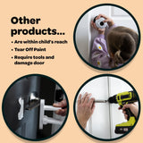 Huglock - The Snap-On Door Lock Kids Can't Reach or Defeat - No Tools or Adhesives Required - Works With Door Knob, Lever or Handle - Childproof Safety Locks are Toddler, Baby and Child Proof (1 Pack)