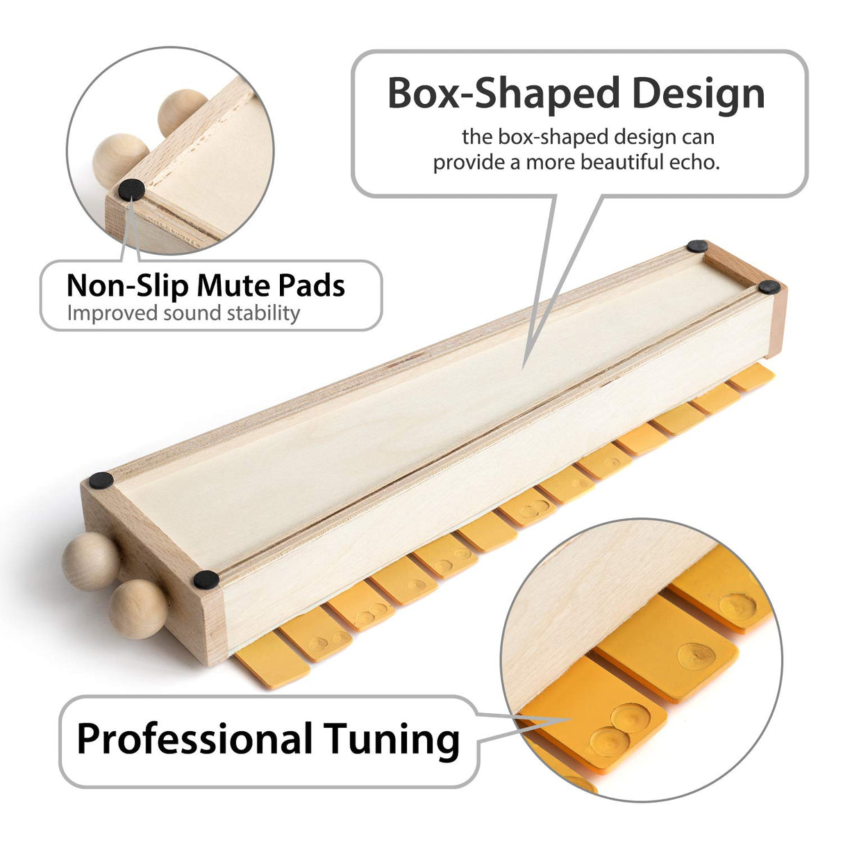 MUSICUBE 13 Keys Xylophone for Kids Wooden Xylophone Musical Instrument with Mallets Glockenspiel Instrument Educational Sensory Musical Toys Christmas Gift Choice for Boys Girls Aged 3+