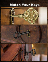 Mellbree Skeleton Key Set, 26-Key Universal Replacement Skeleton Keys Kit for Antique Dresser, Chinese Cabinet, Antique Furniture and Old Style Cabinets or Doors, Collectible Gift
