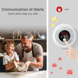 2-in-1 Smoke and Carbon Monoxide Detector 10-Year Battery-Powered CO Alarm with Clear LCD Display and Sound Warning for Home Reliable Detector for Enhanced Safety and Protection (Includes Batteries)