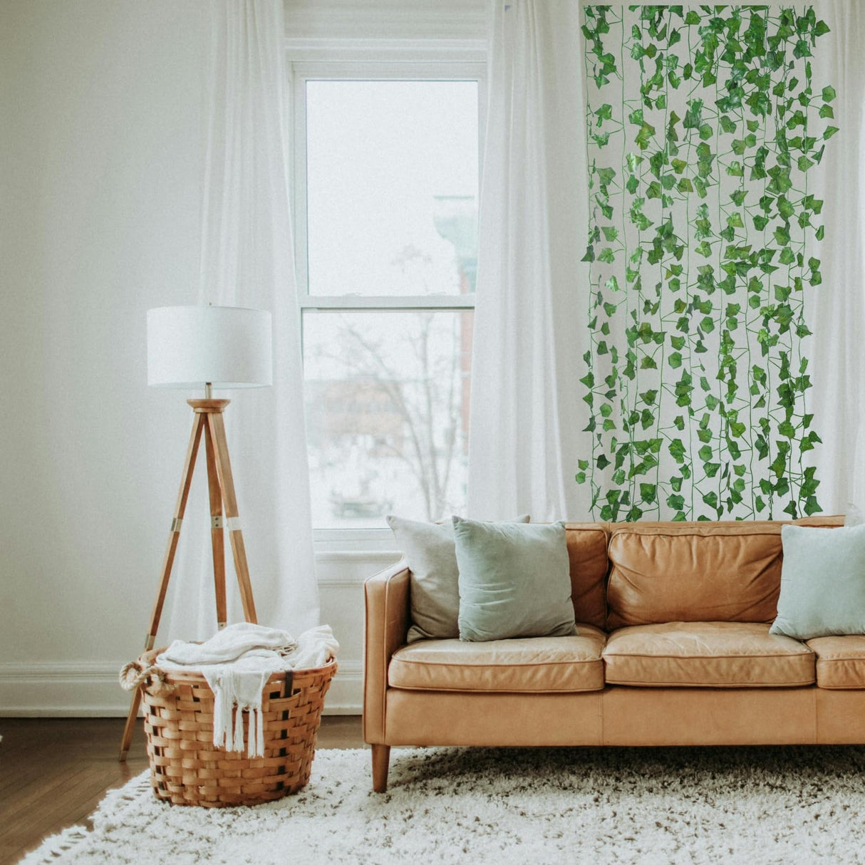 Freyalife Fake Vines for Room Decor(48Pack336Ft) Aesthetic Artificial Plant Ivy Leaves Hanging Greenery Garlands for Home Bedroom Wall Wedding Christmas Party Office patio Indoor, Outdoor Garden Décor